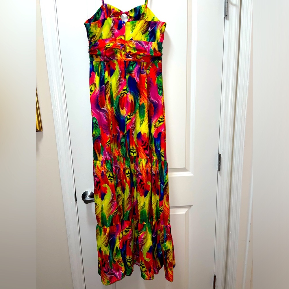 NIB Women’s Metamorphosis Girl Long Vibrant Sexy Summer Maxi Dress. Size Large - Picture 9 of 12